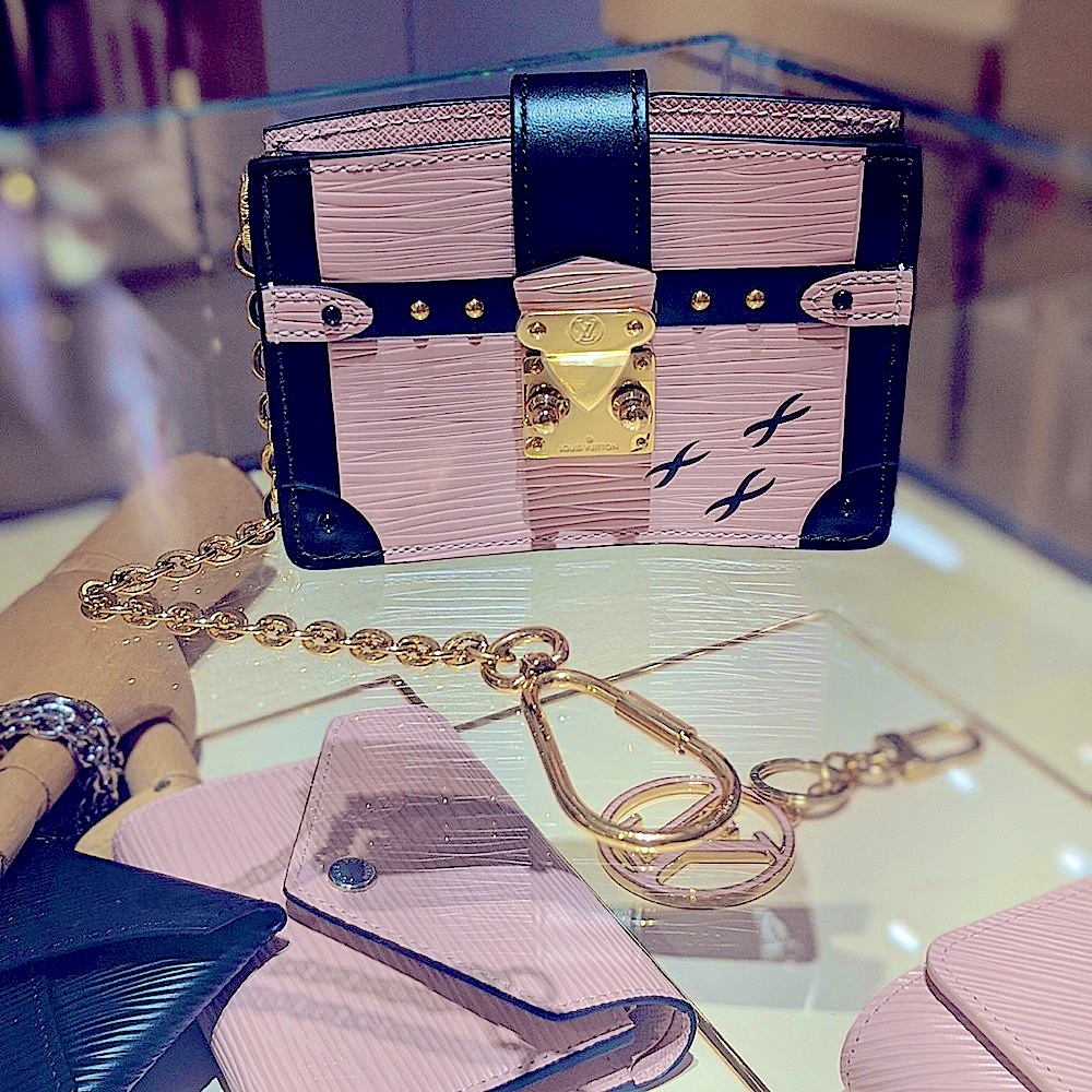 🎀 Louis Vuitton Rose Ballerine Epi Trunk multi cartes